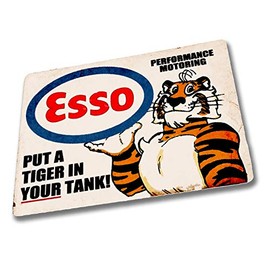 Chill Esso Oil Tiger Garage 8x6 inch VINTAGE STYLE NOSTALGIC METAL ADVERTISING WALL SIGN RETRO ART TS18