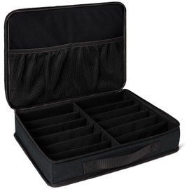 Bukere Sunglasses Organizer Case, Adjustable Slots for Multiple Pairs, Travel Eyeglasses Storage Box, Glasses Holder