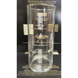 Johnnie Walker Glass Keep Walking Highball Glasses, White Logo - Two Pack