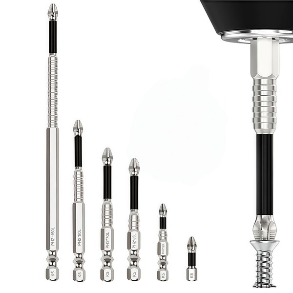 High Magnetic Screwdriver Drill Bit Set,Anti-Slip Magnetic Electric Screwdriver Set
