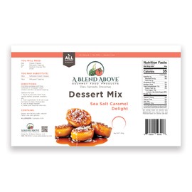 A Blend Above No-Bake Desserts Mix Variety Pack - Includes Heaven Sake Cheesecake, White Chocolate Raspberry, Sea Salt Caramel, and Cinnabun - All Natural, Vegan, Gluten Free, No MSG - Pack of 4