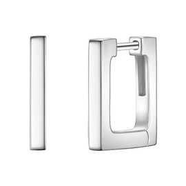 Glanzstücke München Women's Creole Earrings 925 Sterling Silver, Silver