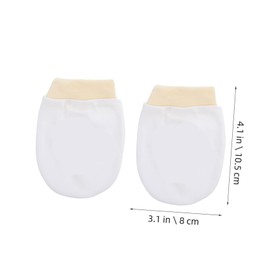 Ipetboom 3 Pairs Mittens Newborn Protective Scratch Resistant Gloves Soft Cotton Mitts for Months