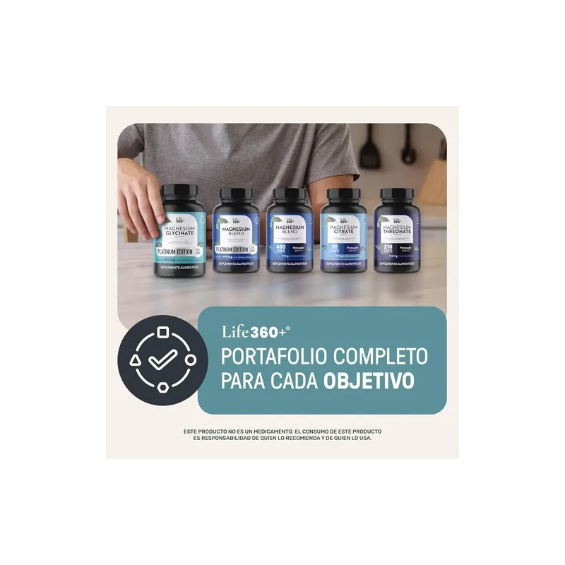 Glicinato de Magnesio 2620 Mg Por Porción 240 Cápsulas Suplemento