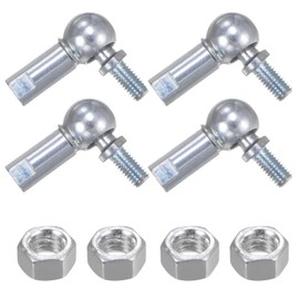 Anhoer 4Pcs M6 Angle Ball Joint M8*1 Ball Head Joint Rod End Bearing Ball Socket Universal Joints A3-Steel Self-lubricating Ball Socket End Fitting