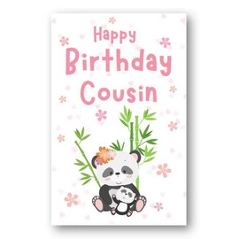 Second Ave Cousin Cute Panda Happy Birthday Card Greetings Card For Her