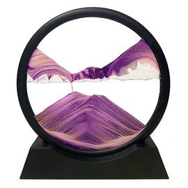 Vukayo Sand Picture, Round Sand Picture, Landing Type, Art, Interior, Sand, Stylish, Beautiful, Unique, Stylish, Healing, Stylish, Modern, Present, Gift, Housewarming, Father's Day SH-01 (M, Purple)