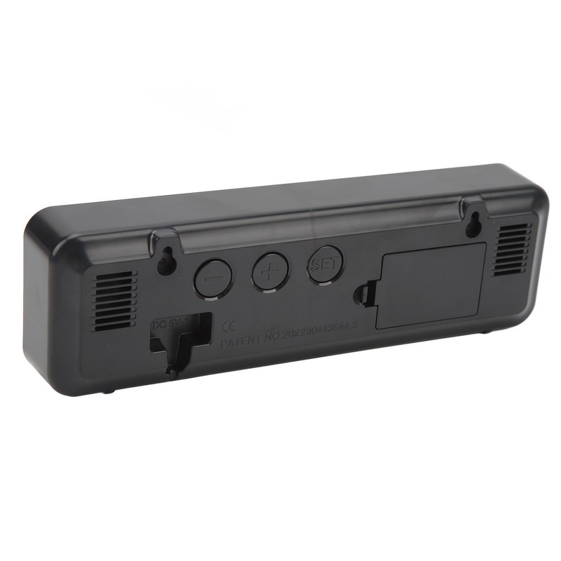 LED 9.1in Mirror Clock Multifunctional Digital Alarm Date Humidity Clock