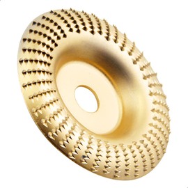 Wood Grinder Blade Disc Angle Processing Replacement Blade Wood Disc Grinder High Hardness Wood Disc Diameter Gold Wood Grinding Disc Wood Polishing Disc [Outer Diameter 3.9 inches (100 mm) / Hole