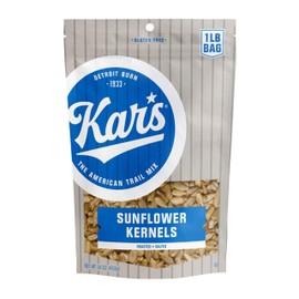 Kar's Nuts Sunflower Kernels Snacks - Roasted and Lightly Salted - 16 Ounce Resealable Pouch (Pack of 6)