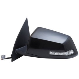 Fit System 62128G Driver Side Mirror for Chevy Traverse, GMC Acadia, Saturn Outlook, 2nd Design, Textured Black & PTM, w/Turn Signal, Foldaway, Heated Power