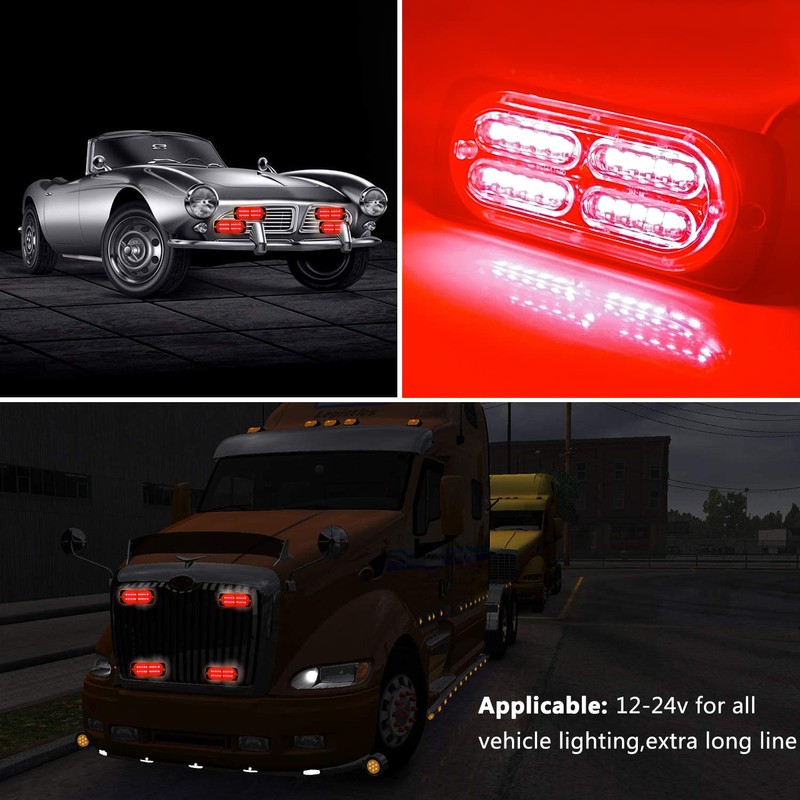 EASE2U E 24 LED Strobe Lights for Trucks Vehicles Suvs,