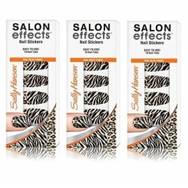 Sally Hansen 3 Sally Hansen Salon Effects Couture Nail Stickers, Faux Real, 18 Count Each