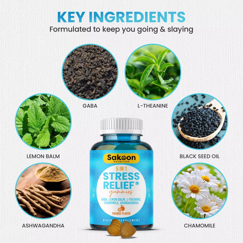 Sakoon Nutrition® 6 in 1 Stress Relief Gummies - 1