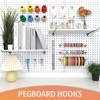 HUHOLE Black Pegboard Hooks 12 Inch, 25PC, Heavy Duty Peg