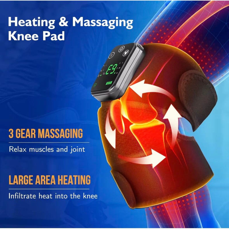 Heated Knee, Elbow, Shoulder Brace with Digital Display, Electric Therapy