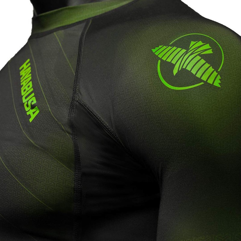 Hayabusa Metaru Long Sleeve Jiu Jitsu Rashguard - Green, Small
