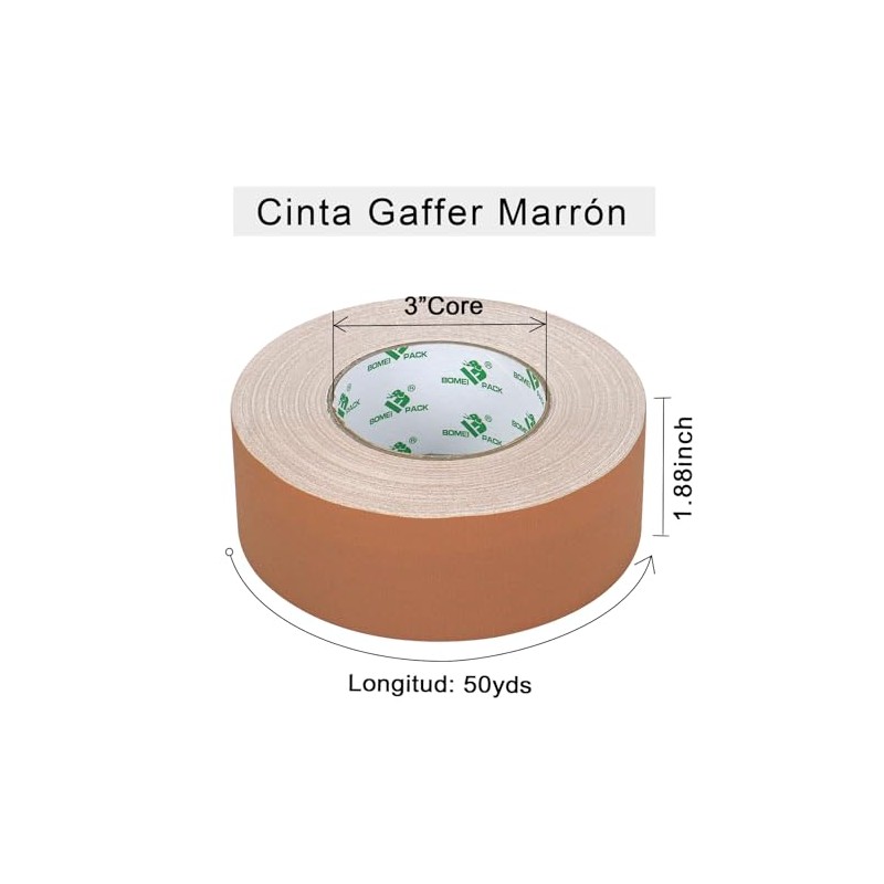BOMEI PACK Cinta Gaffer (Marrón)