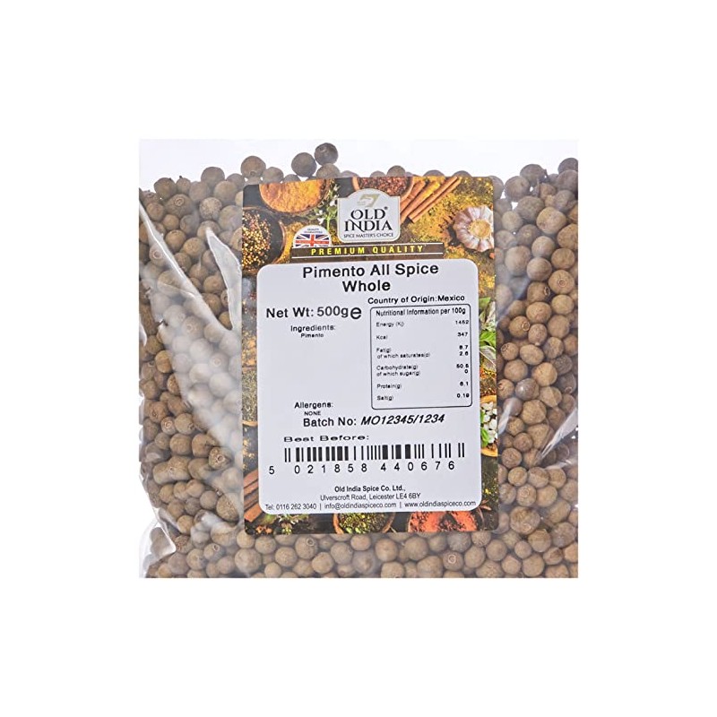 Old India Pimento All Spice Whole 500g