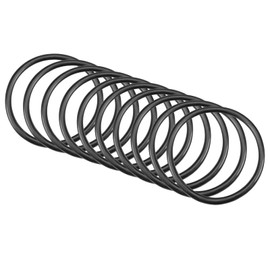 QUARKZMAN 37 mm x 32 mm x 2.5 mm Nitrile Rubber O-Rings x 10 Pieces Round Sealing Disc for Tap Plumber Repair Seal Connection [Black]