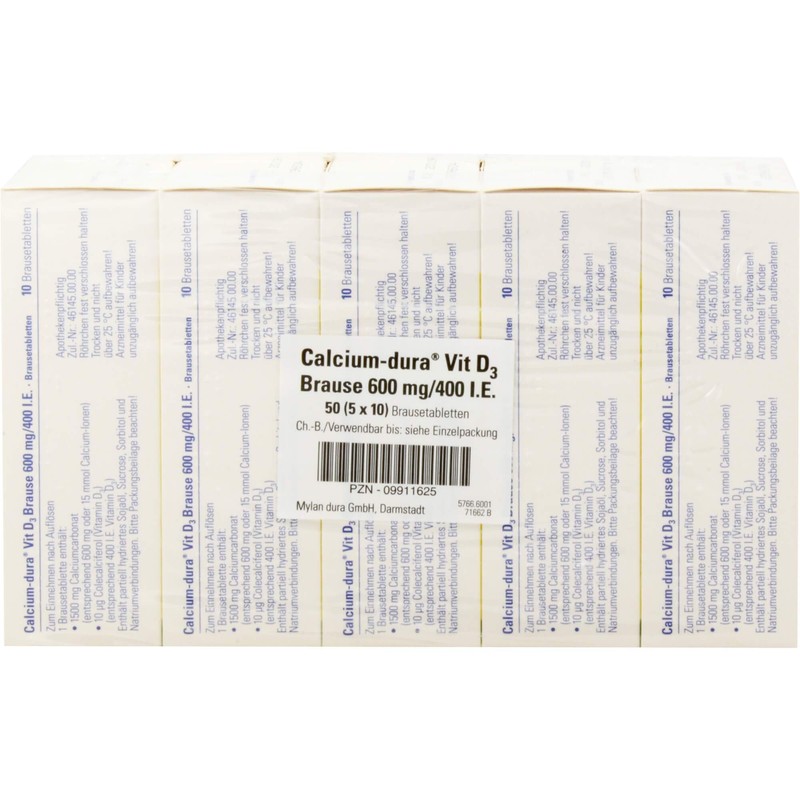 Calcium Dura Vit D3 Shower Head 600 mg/400 IU Pack