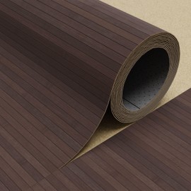 DE-COmmerce Flexbamboo ready-made parquet made of solid bamboo, rolled goods, flooring parquet, non-slip, sold by the metre, living room, bedroom, kitchen, mocha (Ecoback back) pattern