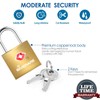 4 Pack TSA Approved Travel Luggage Locks with Keys, Solid