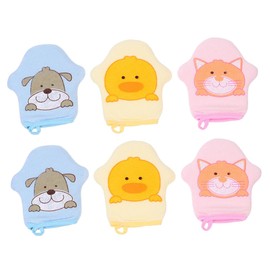 IWOWHERO Infant Shower Gloves 6 Pack Baby Bath Mitts Baby Bath Towel Gentle Wash Soft