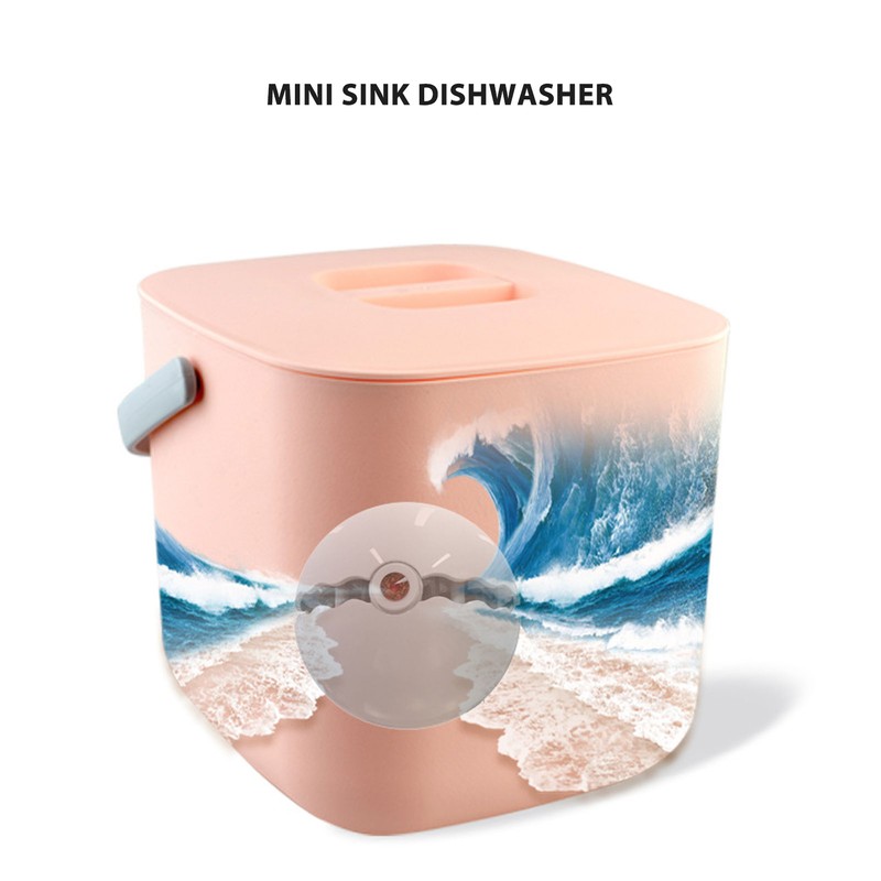 Mini Sink Dishwasher Portable Auto Shutdown Efficient USB Dish Washing