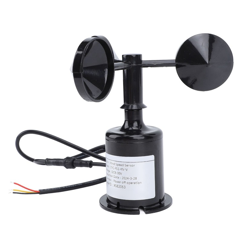 3 Cups Wind Speed Sensor Ultrasonic Sensor Weather Resistant High