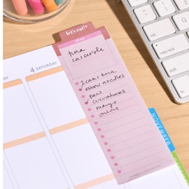 Erin Condren Grocery List Bookmark Sticky Notes, Multifunctional Sticky Notepad and Bookmark for Grocery Lists and Meal Prep, Use as Tab or Bookmark in Notebooks, Planners, Journals