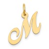 Unbranded 10K Yellow Gold Small Fancy Script Initial M Charm