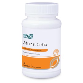 Klaire Labs SFI Health Adrenal Cortex - Adrenal Support Supplements for Cortisol Management Support - Help Support Healthy Adrenal Function for Women & Men - Gluten-Free, Hypoallergenic (60 Capsules)