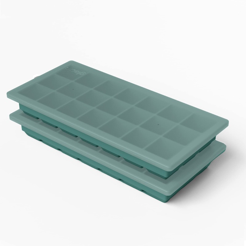glacio Ice Cube Tray – Small Silicone Molds with Lids,