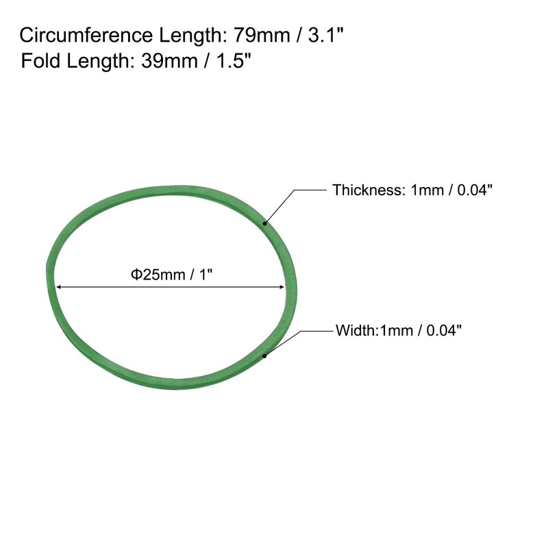 sourcing map 100 Pack Rubber Band Stretchable Rubber Elastic Band