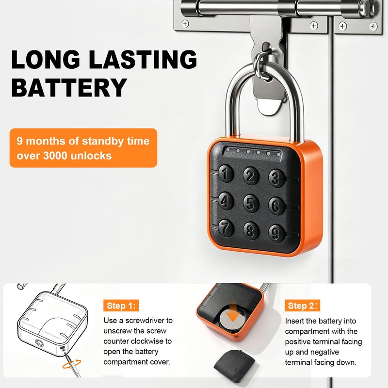 Relihom Gym Locker Lock, IP67 Waterproof Combination Lock for Locker,