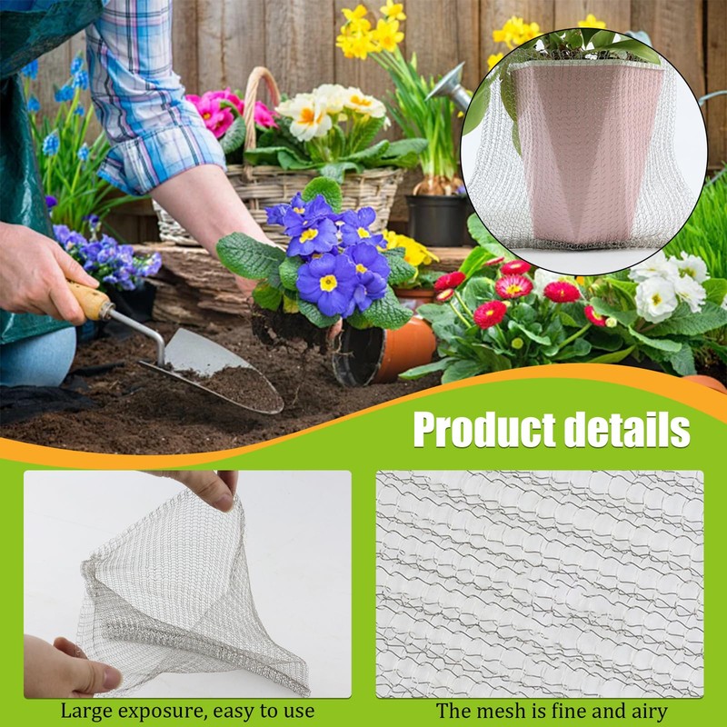 Sgphrzlt 4 Pack 3 Gallon Stainless Steel Plant Root Gopher