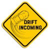 Drift Incoming Sticker Decal Custom Design Drifting Sign (3.5" (2