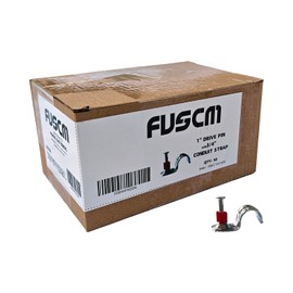 FVSCM 3/4 Inch EMT Conduit Strap with 1" Powder Actuated Fasteners, Conduit clip with Drive Pins for Actuated Tool (50pcs/box,PDCC100F075)