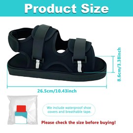 HLIWS 1 x Verstellbarer Gips-Bergungsschuh,Gipsschuhe für Knochenbrüche,Post-OP-Schuhe,Geeignet für Menschen mit Fußfrakturen und eingeschränkter Bewegung,für linken und rechten Fuß,Schwarz