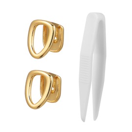 Garneck Tooth Grill Grills for Teeth 2pcs Mouth Grill Caps for Teeth Jewelry Hollow Design Hip Hop Party Accessories Stylish Grill for Your Teeth for Cosplay and Costume Events