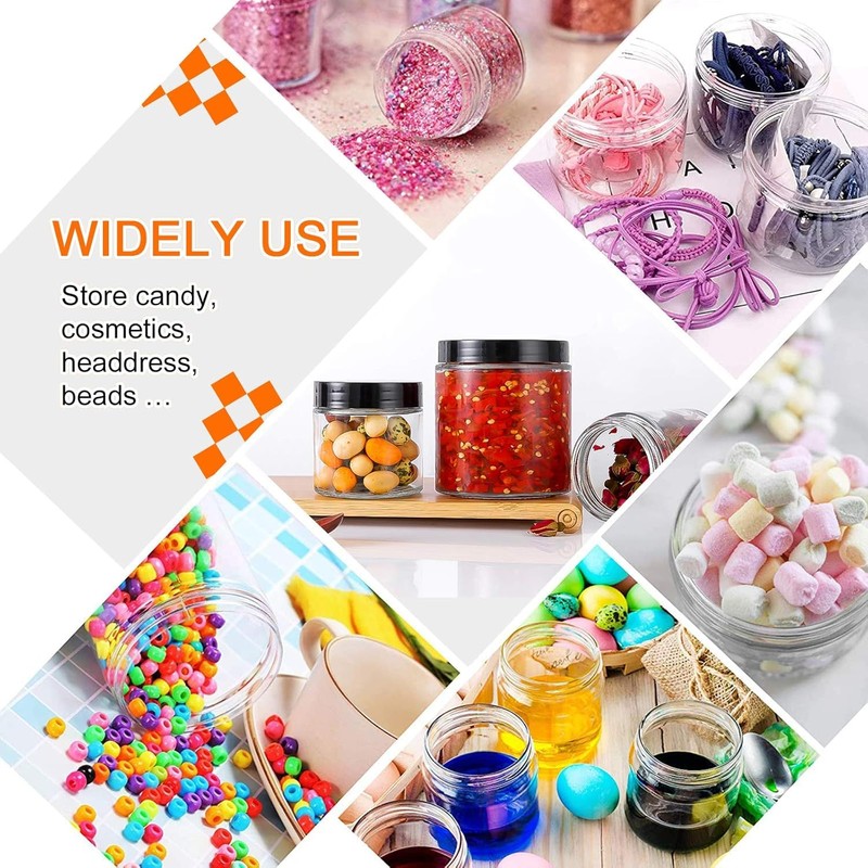 Vivimee 24 Pack Plastic Jars with Lids 16 oz (12