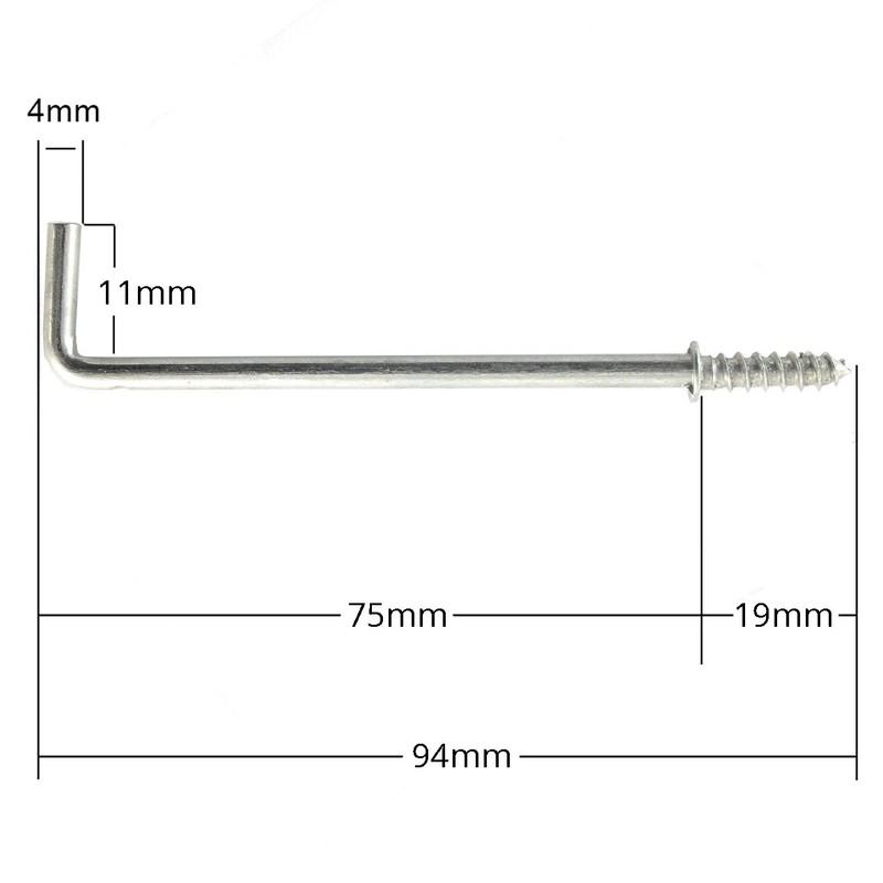 Turners Quality Bearings 75MM 3" Chrome Shouldered Straight Cup Hook