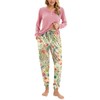 Famulily Cotton Pyjamas Women Winter Floral Pjs Tops and Elastic