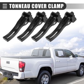 Motoforti Rear Clamp, Truck Bed Tonneau Cover Clamp, Universal Replacement Parts for Hard Folding or Soft Folding Tonneau Cover, Plastic, Black, 4 Pcs