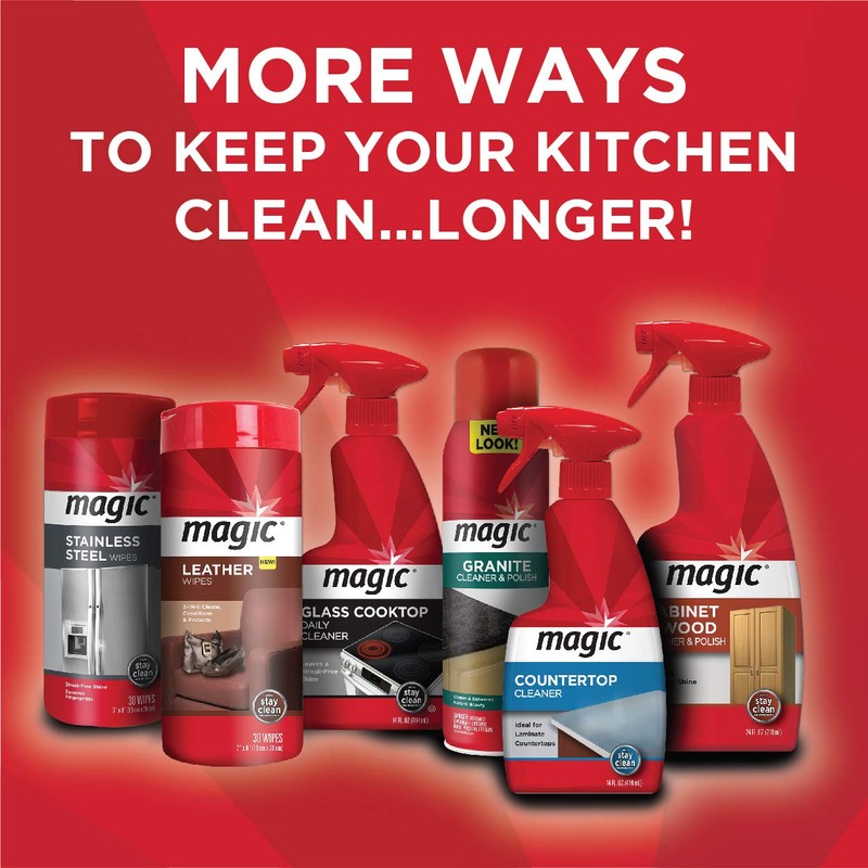 Magic Stainless Steel Cleaner Aerosol - 17 Ounce (6 Pack)