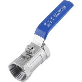 Ball Valve, 1 Inch Female Thread, 304 Stainless Steel Ball Valve, Manual Shut-off Valve for Water, Oil, DN25 Long Handle