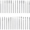 KEWAYO 30pcs Diamond Grinding Bits Set, Diamond Coated Rotary Burrs,