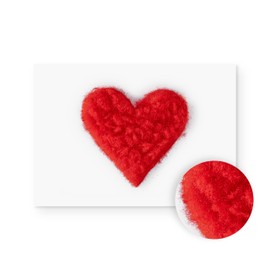 Inkognito Plush Postcard, Occasion: "Fluffy" in Motif: "Plush Card Large Red Heart", Artist: Barbara Dienz-Sengmüller, Item No.: 20741 by Berliner Verlag