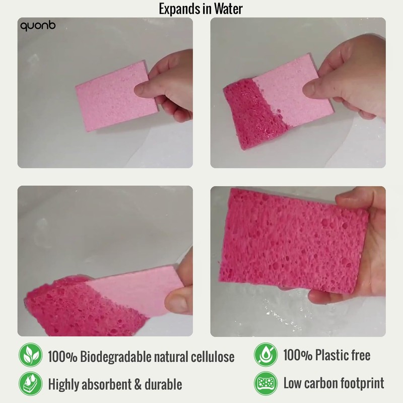 Compostable Pop Up Eco Sponges | quonb® (12 Pack) |